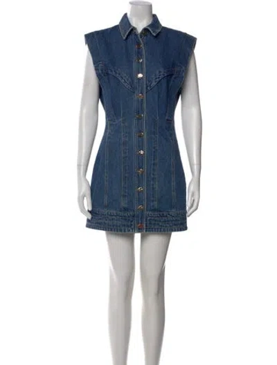 Pre-owned Acler Mini Dress In Blue