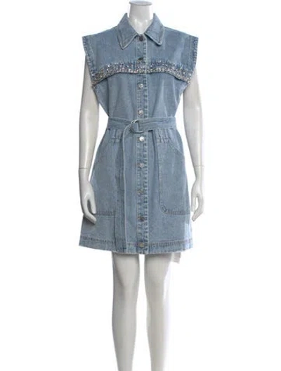 Pre-owned Acler Mini Dress In Blue