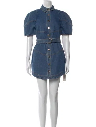 Pre-owned Acler Mini Dress In Blue
