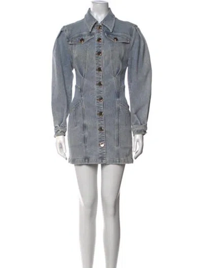 Pre-owned Acler Mini Dress In Blue