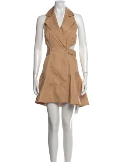 Pre-owned Acler Mini Dress In Brown