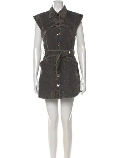 Pre-owned Acler Mini Dress In Gray