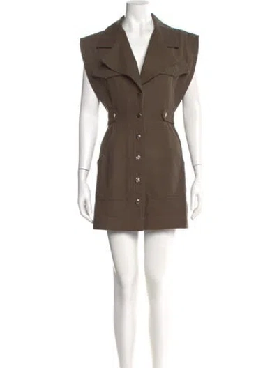 Pre-owned Acler Mini Dress In Green