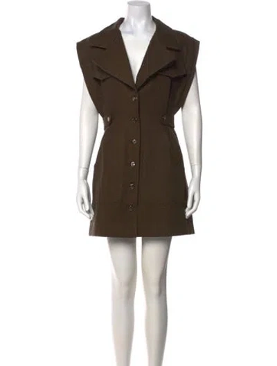 Pre-owned Acler Mini Dress In Green