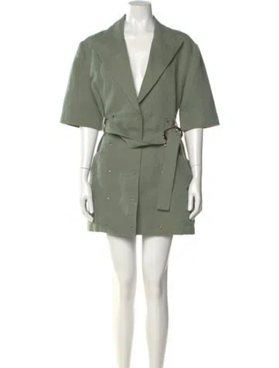 Pre-owned Acler Mini Dress In Green