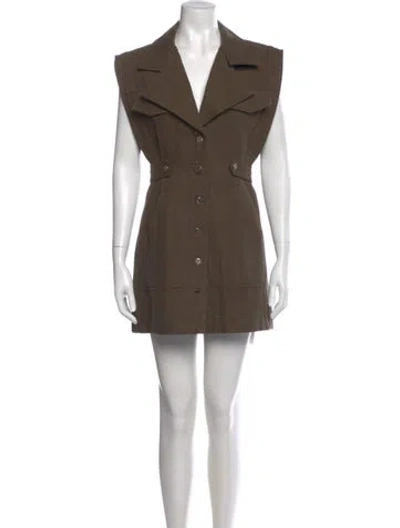 Pre-owned Acler Mini Dress In Green