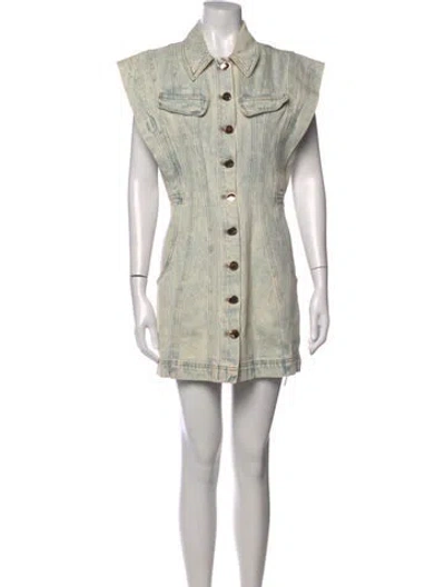 Pre-owned Acler Mini Dress In Green