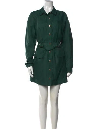 Pre-owned Acler Mini Dress In Green