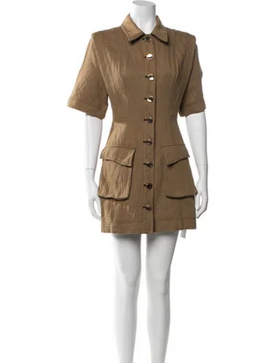 Pre-owned Acler Mini Dress In Green