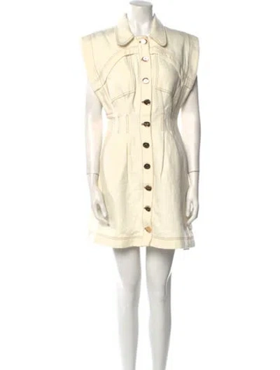 Pre-owned Acler Mini Dress In Neutral
