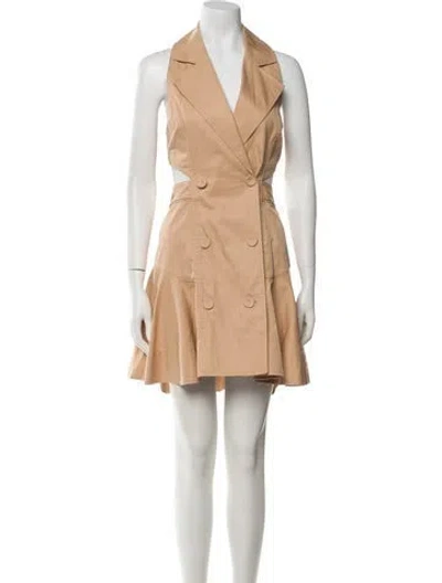 Pre-owned Acler Mini Dress In Neutral