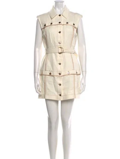 Pre-owned Acler Mini Dress In Neutral