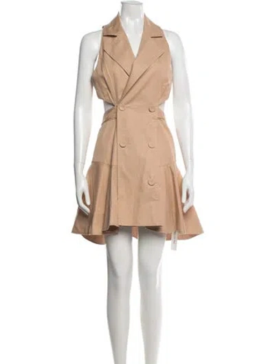 Pre-owned Acler Mini Dress In Neutral