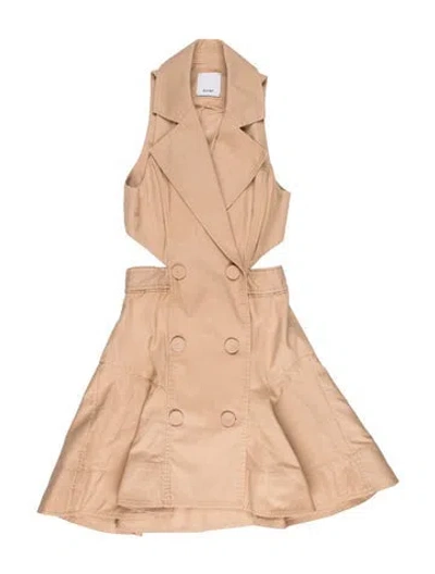 Pre-owned Acler Mini Dress In Neutral