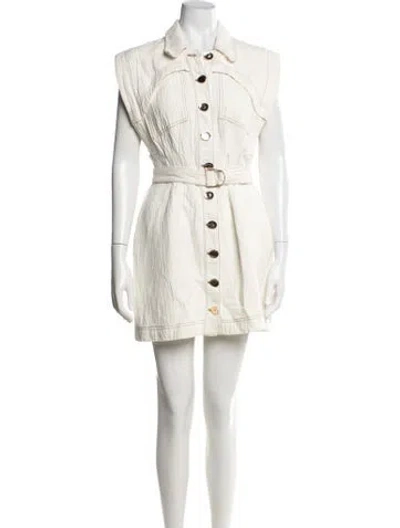 Pre-owned Acler Mini Dress In Neutral