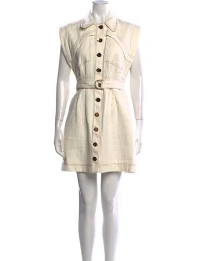 Pre-owned Acler Mini Dress In Neutral