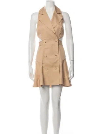 Pre-owned Acler Mini Dress In Neutrals