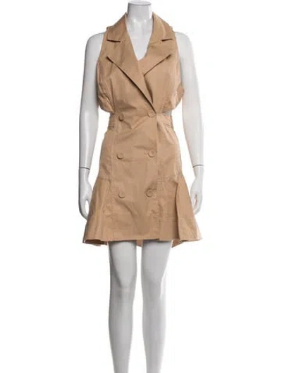 Pre-owned Acler Mini Dress In Neutrals