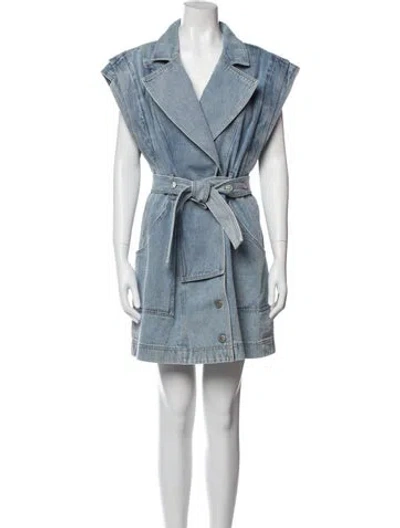 Pre-owned Acler Mini Dress W/ Tags In Blue