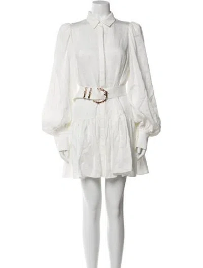 Pre-owned Acler Mini Dress In White