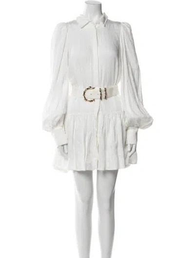 Pre-owned Acler Mini Dress In White