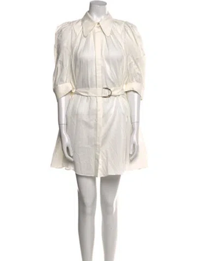 Pre-owned Acler Mini Dress In White