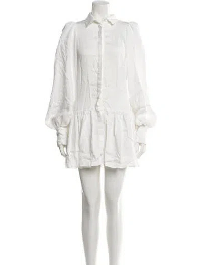 Pre-owned Acler Mini Dress In White