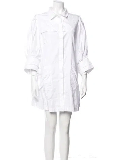 Pre-owned Acler Mini Dress In White