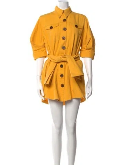 Pre-owned Acler Mini Dress In Yellow
