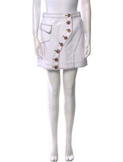 Pre-owned Acler Mini Skirt In White