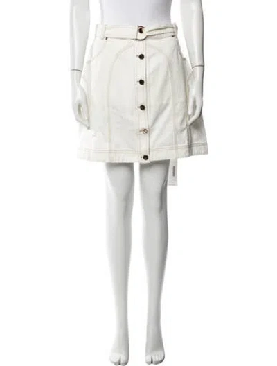 Pre-owned Acler Mini Skirt In White
