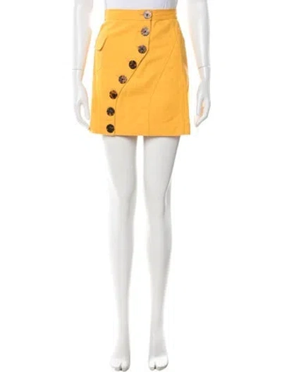 Pre-owned Acler Mini Skirt In Yellow