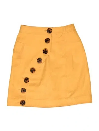 Pre-owned Acler Mini Skirt In Yellow