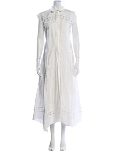 Pre-owned Acler Mock Neck Long Dress In Neutral