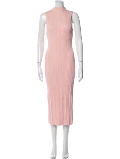 Pre-owned Acler Mock Neck Long Dress In Pink