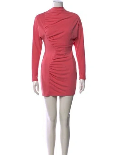 Pre-owned Acler Mock Neck Mini Dress W/ Tags In Pink