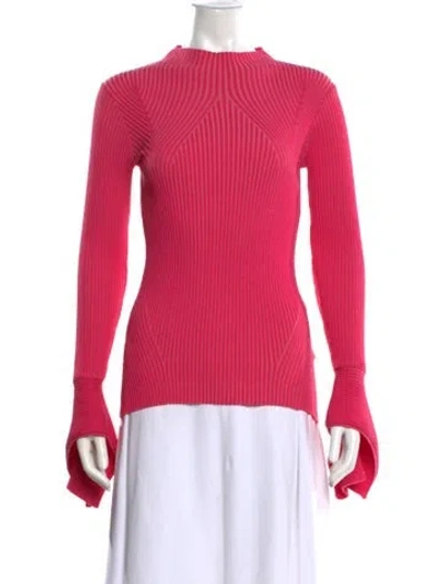 Pre-owned Acler Mock Neck Sweater In Pink