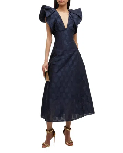 Acler Morin Dress In Navy In Blue