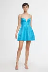 Acler Mornington Mini Dress In Blue