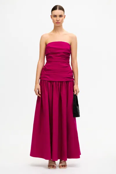 Acler Nershall Maxi Dress In Burgundy