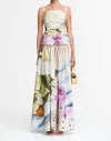 Acler Nershall Maxi Dress In Orange Afternoon In Black