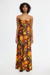 Acler Netherby Maxi Dress In Orange
