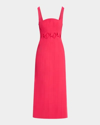 Acler Newbewick Midi Dress In Berry Pink