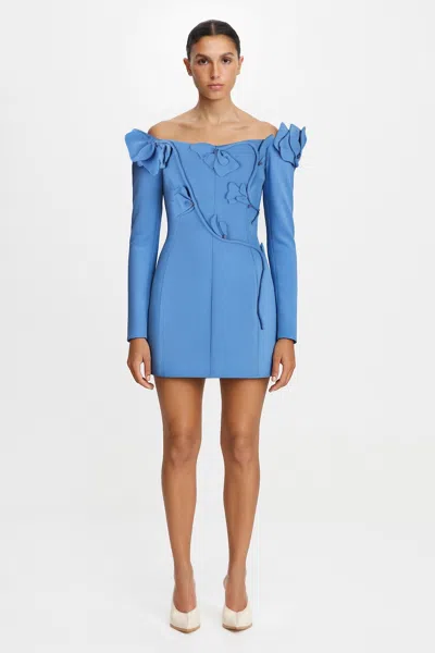 Acler Newmoat Mini Dress In Blue