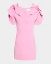 Acler Normanhill Architectural Mini Dress In Candy Pink