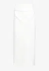 Acler Normanhill Draped Midi Skirt In White