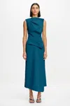 Acler Normanhill Midi Dress In Blue