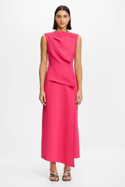 Acler Normanhill Midi Dress In Pink