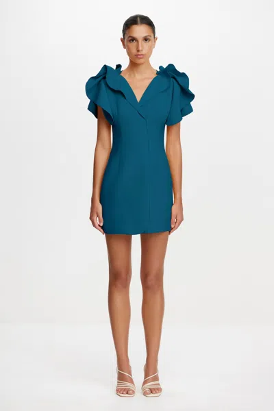 Acler Normanhill Mini Dress In Blue