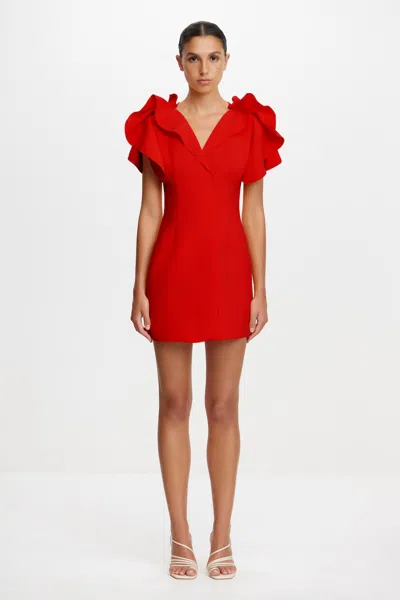 Acler Normanhill Mini Dress In Red